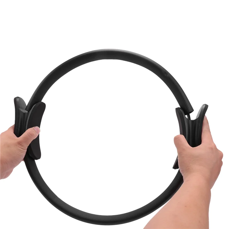 Pilates Ring Magic Circle Exercise Fitness Strength Yoga Tool-Black