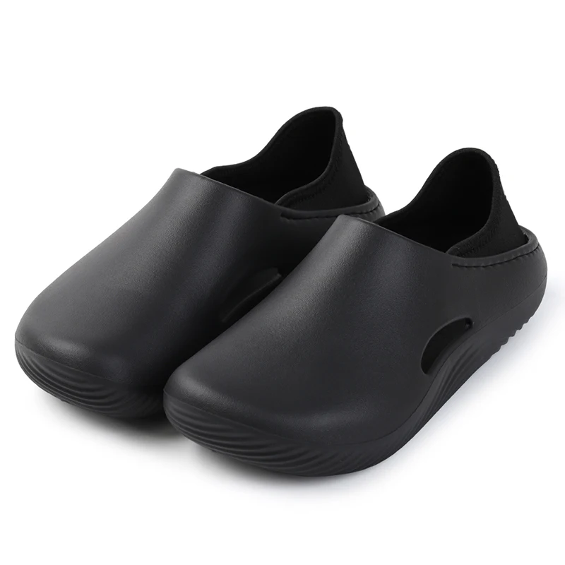 Men Slippers WaterProof Anti Skid Chef Shoe Breathable Slip on Casual Home Slippers Lightweight Beach Sandals Male Garden Clogs view 2