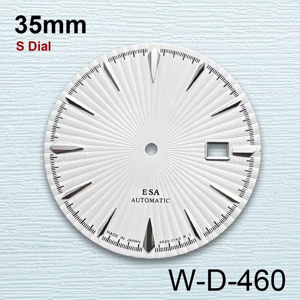 35mm S Logo Cocktail Dial Fit NH35 Movement High-Quality Vertical Grain Dial Watch Modification Accessories
