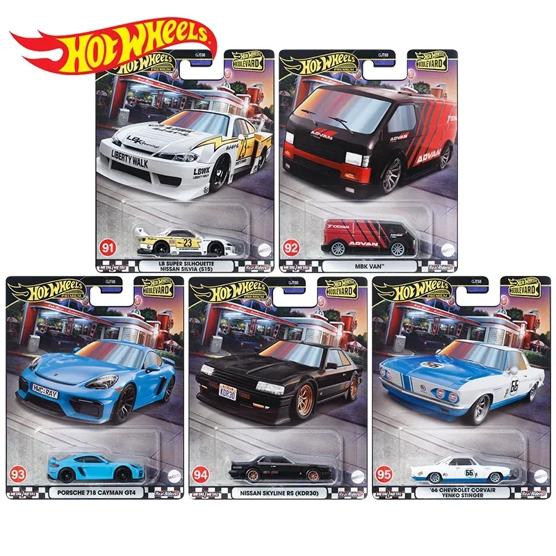 Original Hot Wheels Premium Car Boulevard Diecast 1/64 Toys for Boy LB Super Silhouette Nissan Silvia Skyline RS MBK Van Porsche