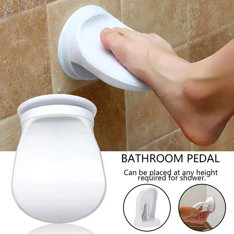 Shower Foots Rest Stand Bathroom Shaving Leg Step Aid Grip Holder Pedal Step Suction Cup Wall Mount Non-Slip Shower Foot Support