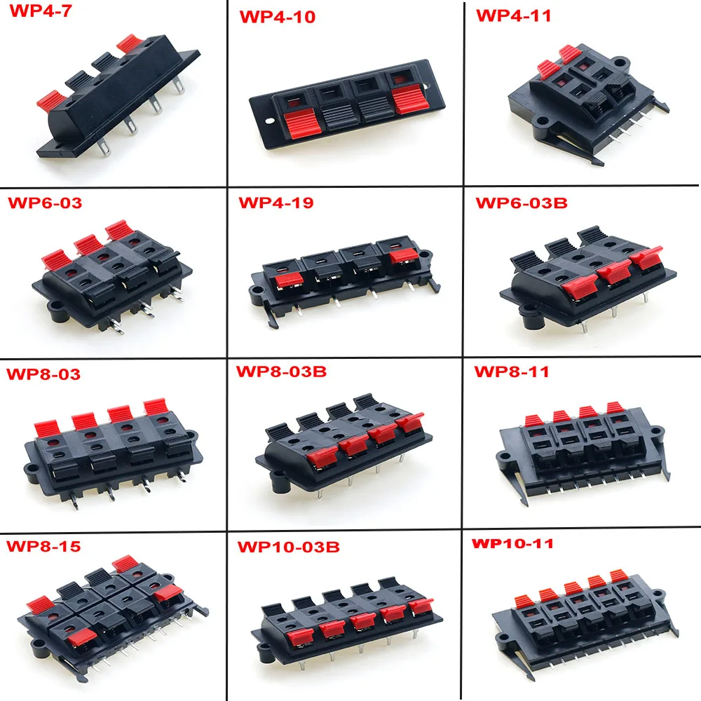 

1 Pieces WP4 WP6 WP8 WP10 Speaker Amplifier Positions Connector Terminal Push In Spring 4/6/8/10 Poles Audio Speaker Connector