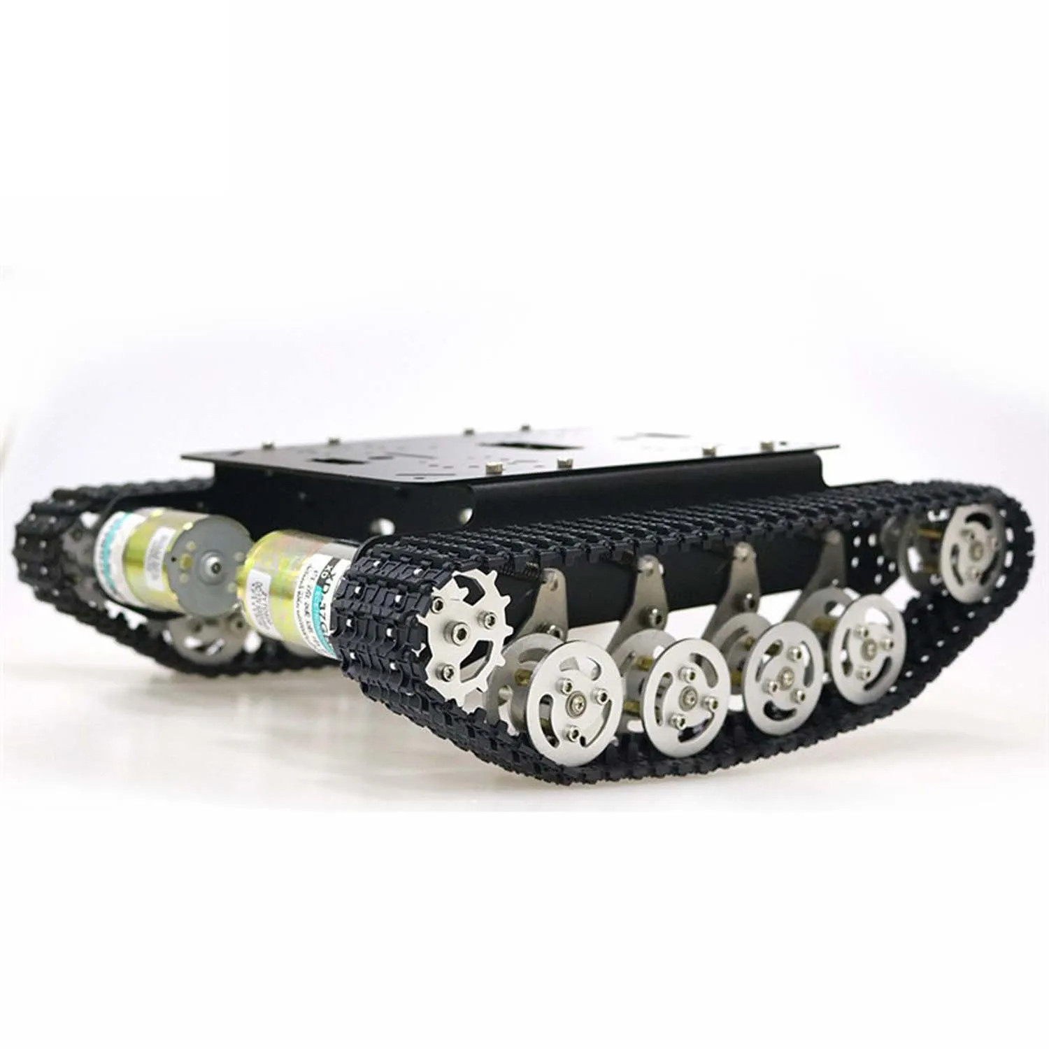 Metal robot tank car chassis tracked vehicle track crawler caterpillar Shock Absorber robotics diy rc toy teaching platform