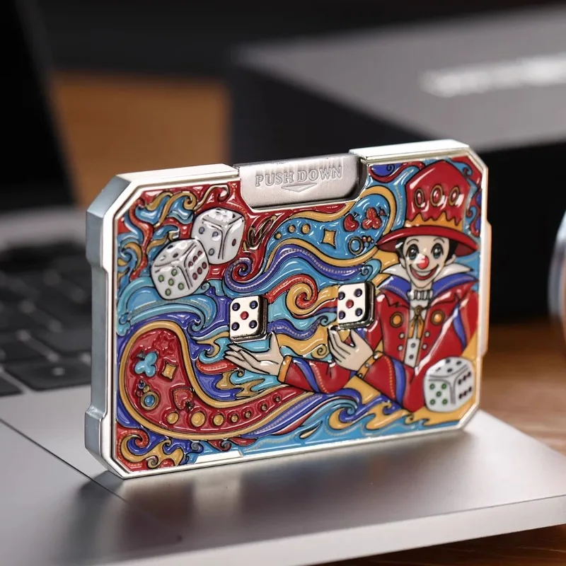 メタルダイスルーレットプレス回転式フィジェットローラースピナー回転コマチップEDCオフィスデスクストレス解消おもちゃゲームパーティー