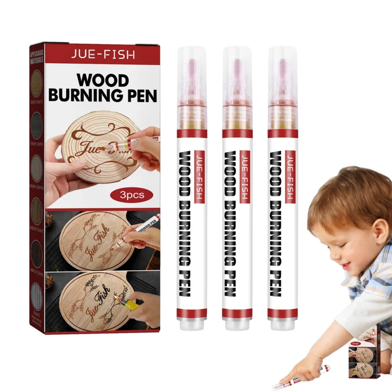 Набор маркеров «сделай сам» 3 шт., многофункциональная ручка для маркировки и маркировки по дереву, не выцветающая, для сжигания дерева