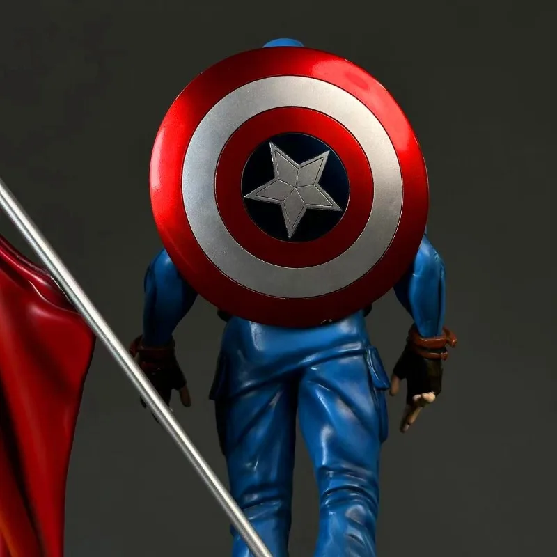 35 سنتيمتر المنتقمون الشكل كابتن أمريكا الراتنج أنيمي جمع نموذج سطح المكتب زخرفة زينة هدايا العيد ألعاب أطفال