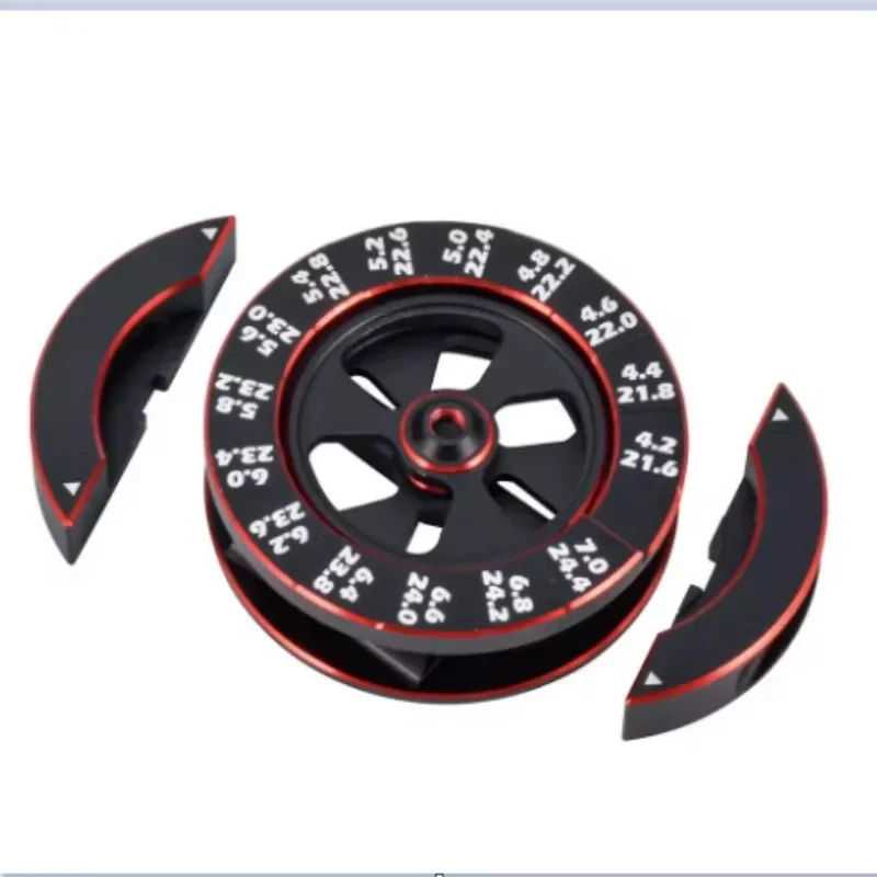 Miernik do samochodów RC, profesjonalny, metalowy, praktyczny, okrągły przyrząd do pomiaru RC, linijka do pomiaru wysokości osi dla pojazdów RC w skali 1:10