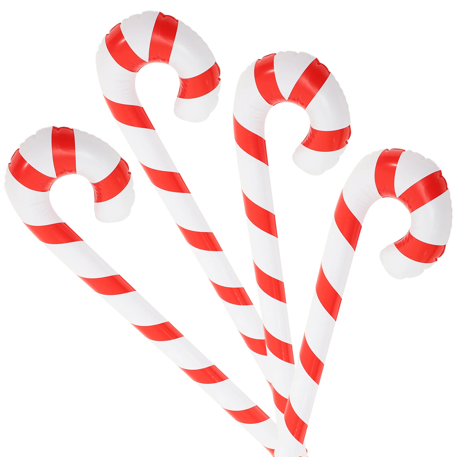 

4 Pcs Candy Cane Decoration Party Christmas Garlands Decorations Canes PVC Stick Outdoor