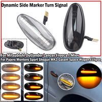 For Mitsubishi Outlander 2003-2009 Lancer (CK，ES) 1996-2007 Pajero Space Wagon Dynamic LED Side Marker Blinker Turn Signal Light