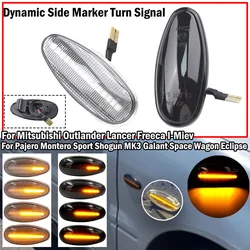 Dynamic LED Side Marker Turn Signal Lights For Mitsubishi Pajero Shogun 3 Sport K9 Galant Outlander Lancer
