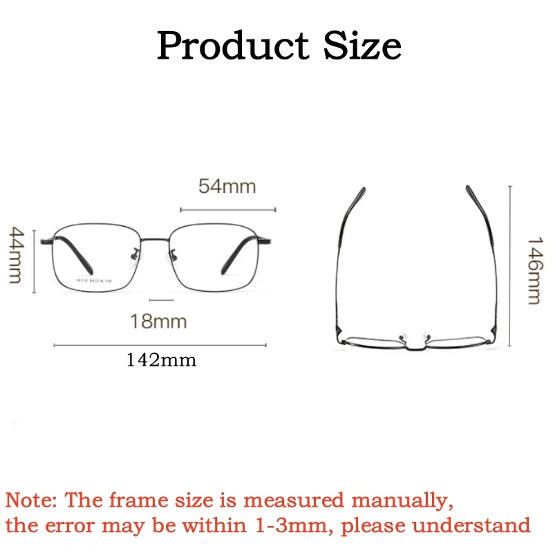 YIMARUILI Business Men's Optical Prescription Glasses Blue Light Blocking Myopia Hyperopia Progressive Formula Eyeglasses 35016
