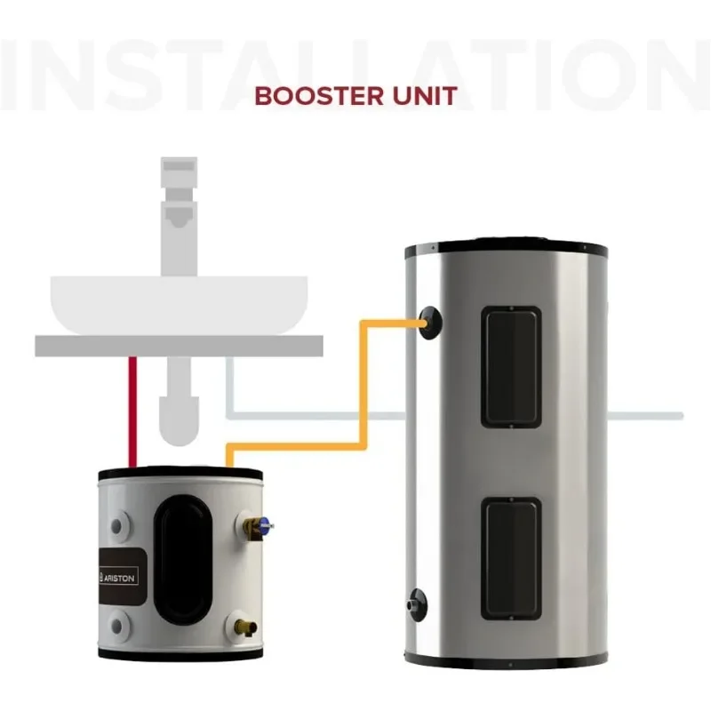 سخان مياه كهربائي أريستون - خزان مدمج من نقطة الاستخدام للمركبات الترفيهية والتخييم والمساحات الصغيرة وحل التسخين الفوري المكوني