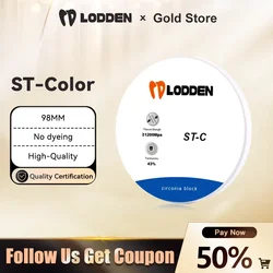 Lodden-Laboratoire dentaire contre-indiqué Conia nights ST-C 98mm Transparency43 % Strength 1200 nights Vita 16 Colors Dental Cad Cam Dental Materials