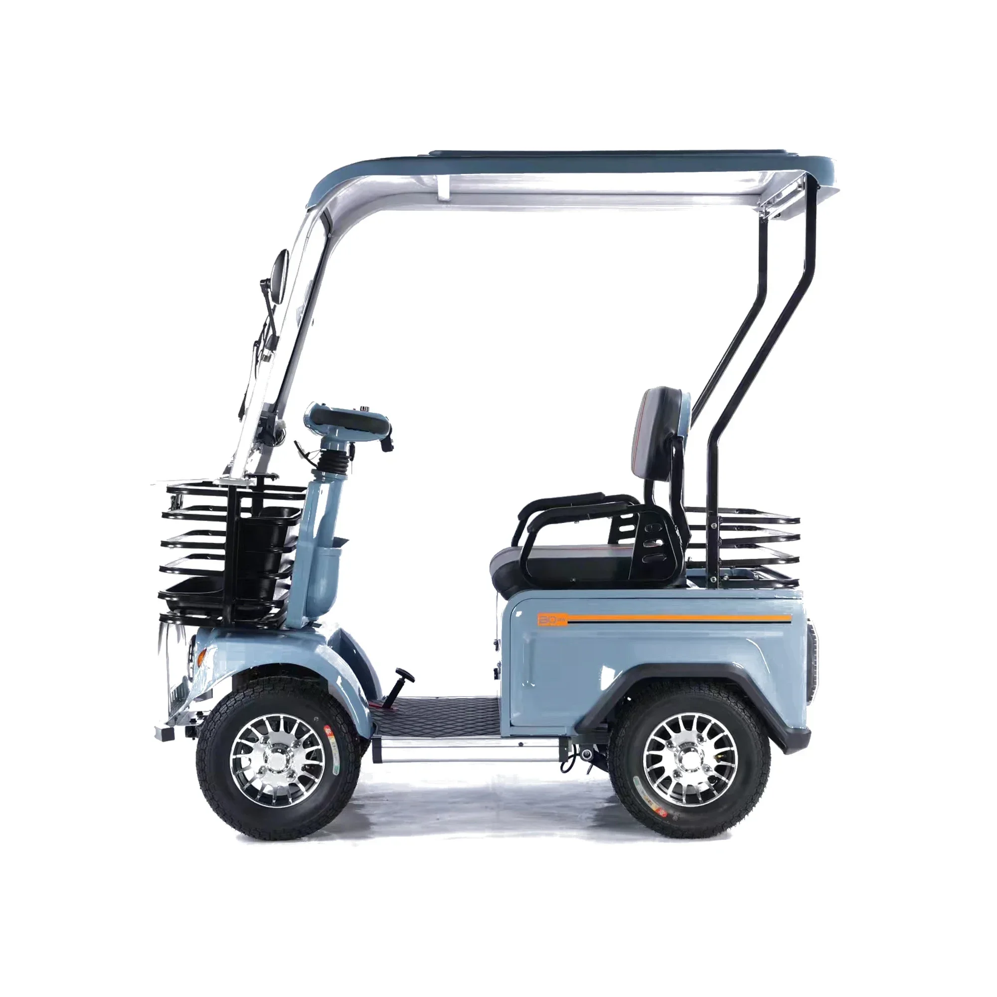 Wholesale 800W 60V Electric Elderly Mobility Scooter 4 Wheel Mutlifuction Long Range Golf Cart With Roof