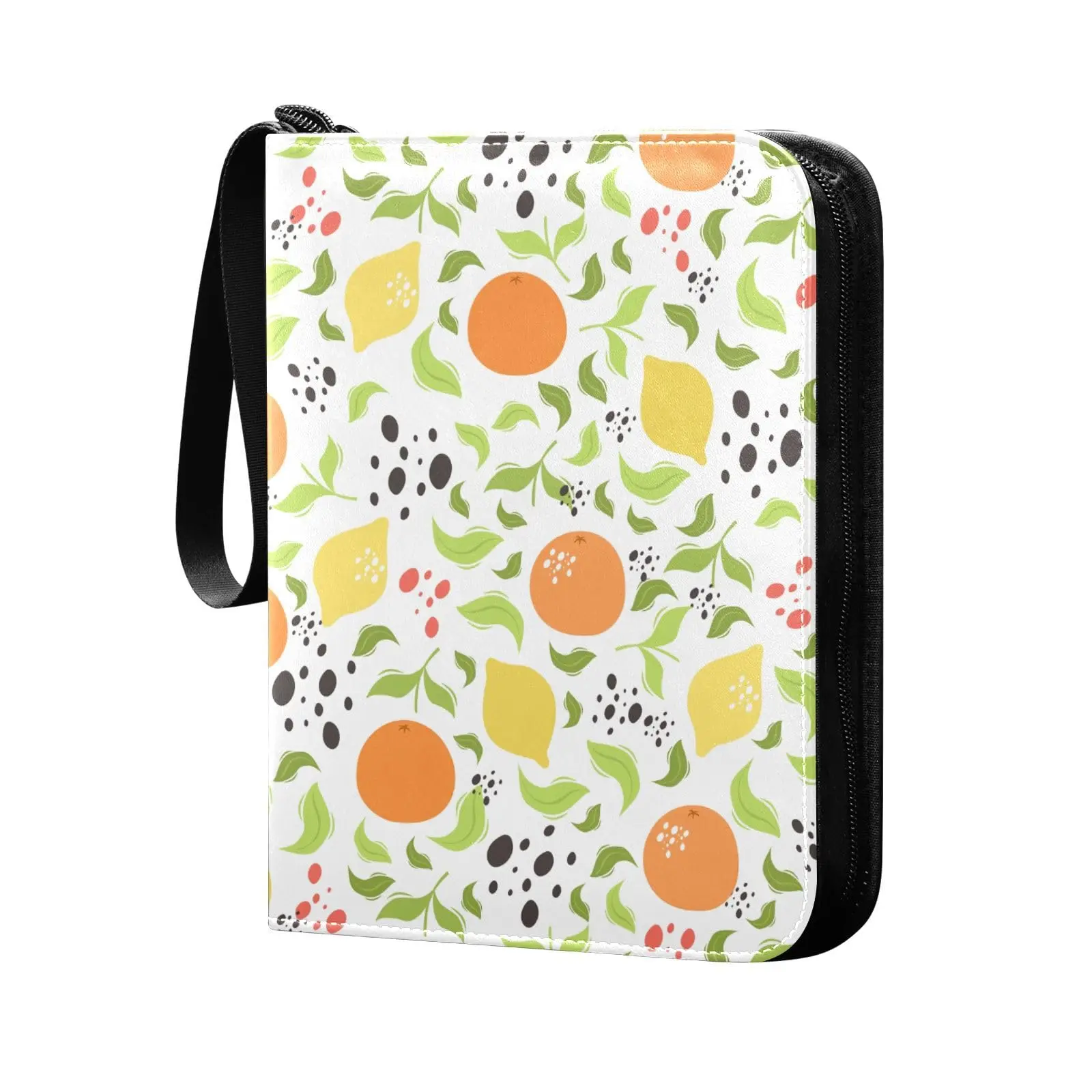 Lemon Watermelon Card Binder 4 Pocket Card Binder 400 Double Sided Pocket Album Sport Game Cards Unique Card Collection Storage