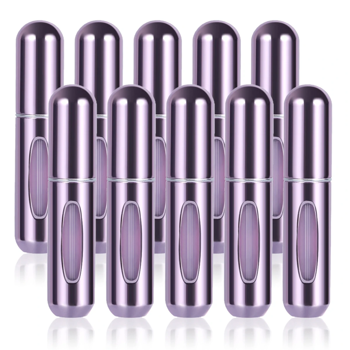 10Pcs 5ml Mini Perfume Spray Bottle Rotate Bottom Direct Charge Portable Liquid Empty Cosmetic Container Refillable Atomizer