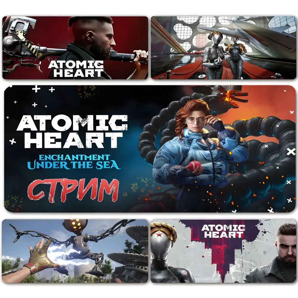 Atomic Heart Mouse Pad Large Mouse Pad For Computer Laptop Keyboard Gaming Desk Mat Gamer Office Accessories