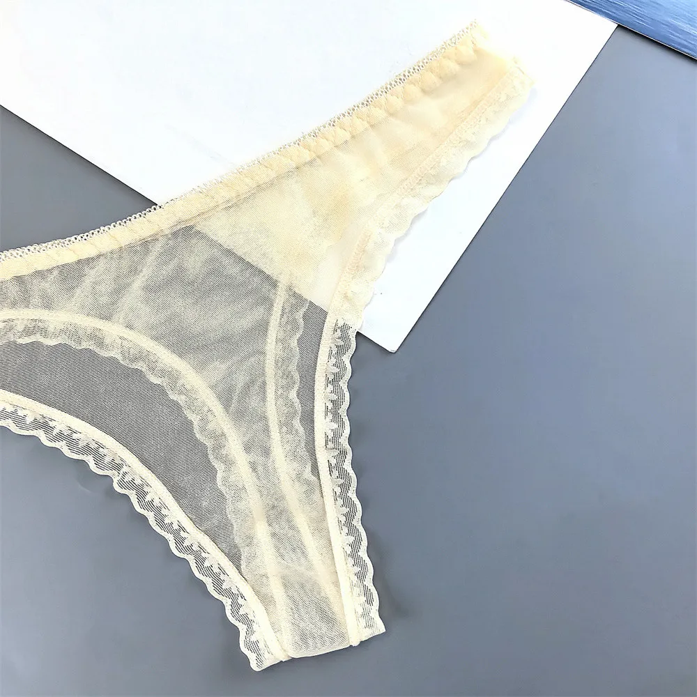 2 ks průhledných jednobarevných kalhotek Gstring pro ženy s nízkým pasem, ultra tenké tanga, jedna velikost, prodyšné módní kalhotky - náhled 5