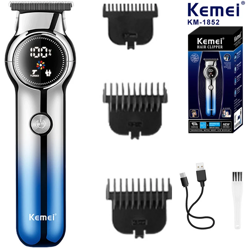 Professional electric hair clipper Cordless Hair clipper Large capacity electric hair clipper Long life rechargeable LED display