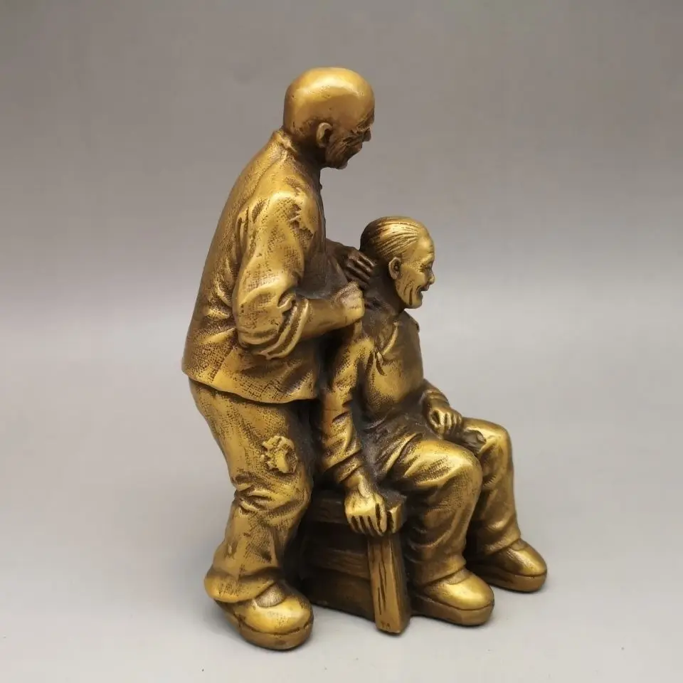 Copper Lucky grow old together couple Statue wedding Statue Office Home Decor Gift for Desk Ornament