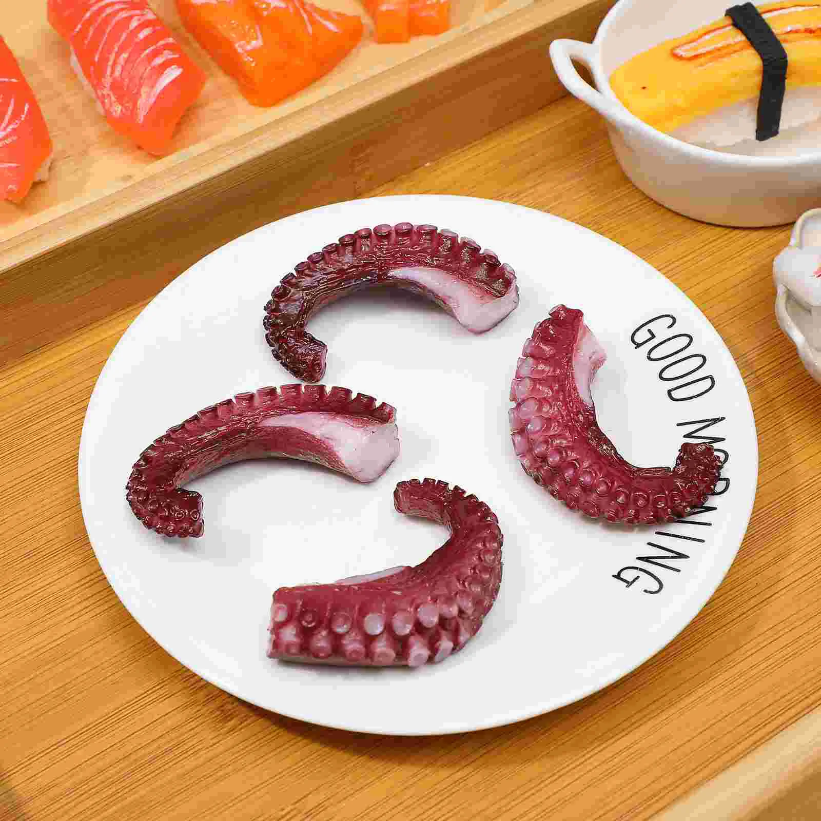 4 Uds. Modelo de simulación de comida juguetes de animales juego realista mariscos Pvc pulpo garras falsas