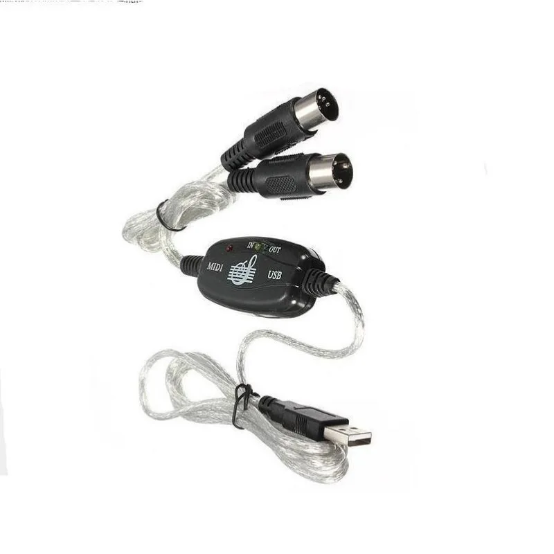 USB MIDI Cable MIDI to USB Converter Cord Electronic Keyboard Piano Music Editing Connection Line