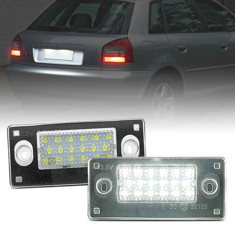 

2 шт. для Audi A3 S3 8L A4 B5 RS4 Avant, белый цвет, фотографический номерной знак, фотоэлемент OEM 8D9943021G