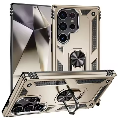 Armor Shockproof Phone Case For Samsung Galaxy S24 S23 S22 Ultra S21 S20 Plus Note 20 Ultra S20 S21 S23 FE Plus Magnetic Cover