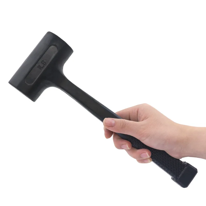 T50 1pcs Shockproof Hammer Rubber Wear-resistant Anti-skid Hammer Round Head No Rebound Shock-absorbing Hammer Hand Tools