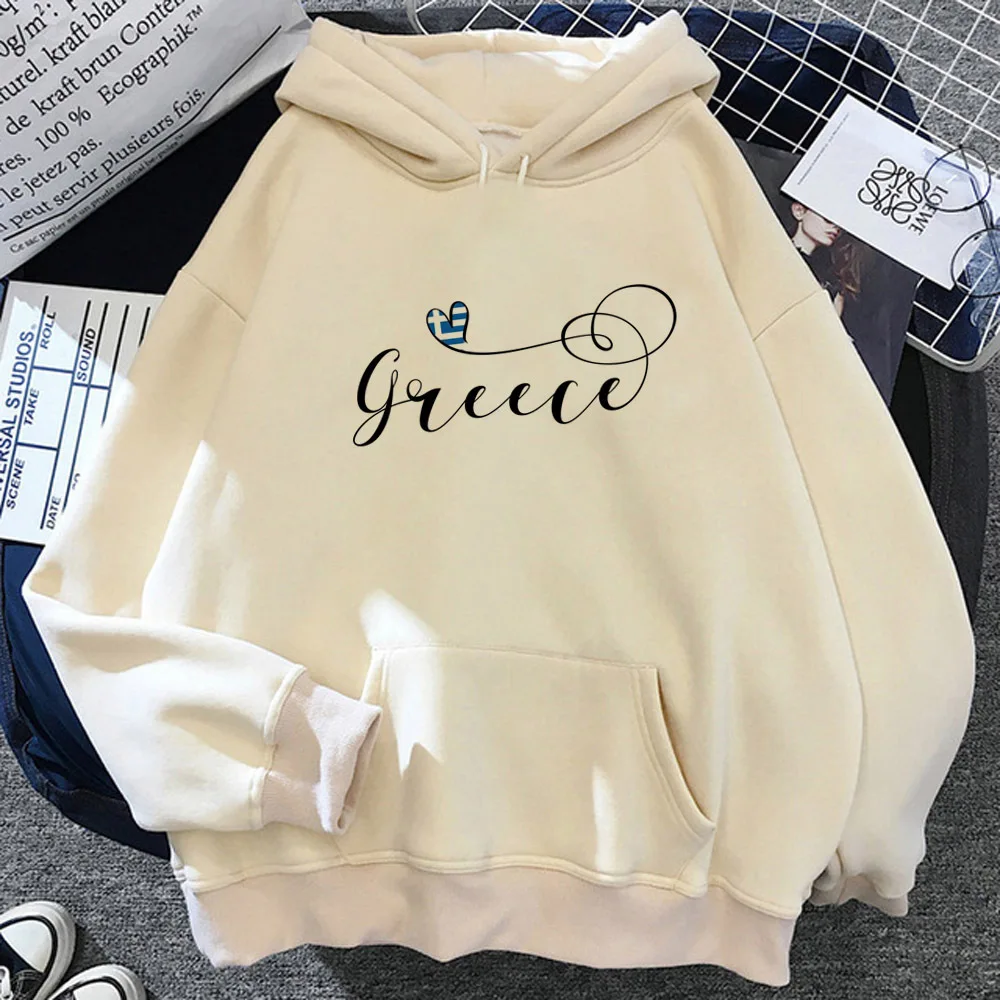 

Greece hoodie patterned winter graphic trendy youthful casual wear women hoddie tracksuits athleisure patterned winter