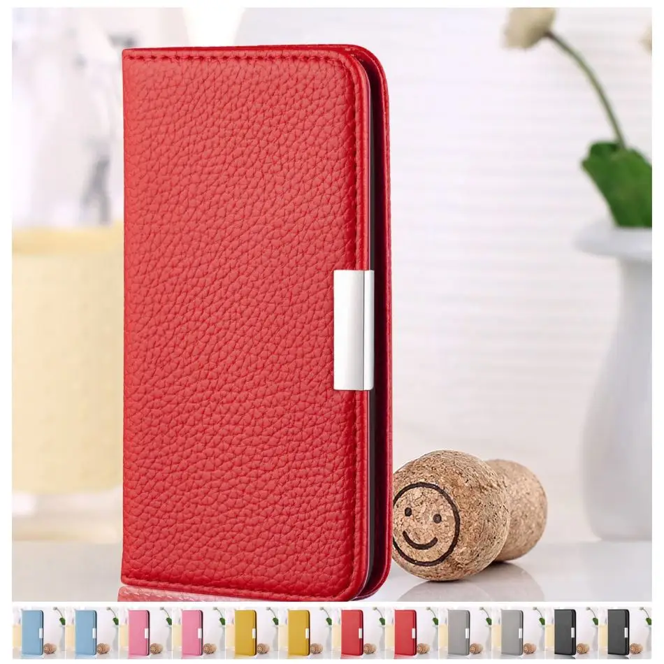 Leather Flip Capa Business Phone Wallet For Case Samsung Galaxy A40 A50 A70 A750 A7 2018 A80 Lychee Pattern Solid Color D32H