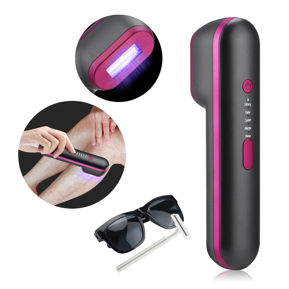 

Portable Laser Epilator Hair Removal 5 Levels Adjustment IPL Intense Pulsed Light Electric Handheld Epilator Facial Body Tools