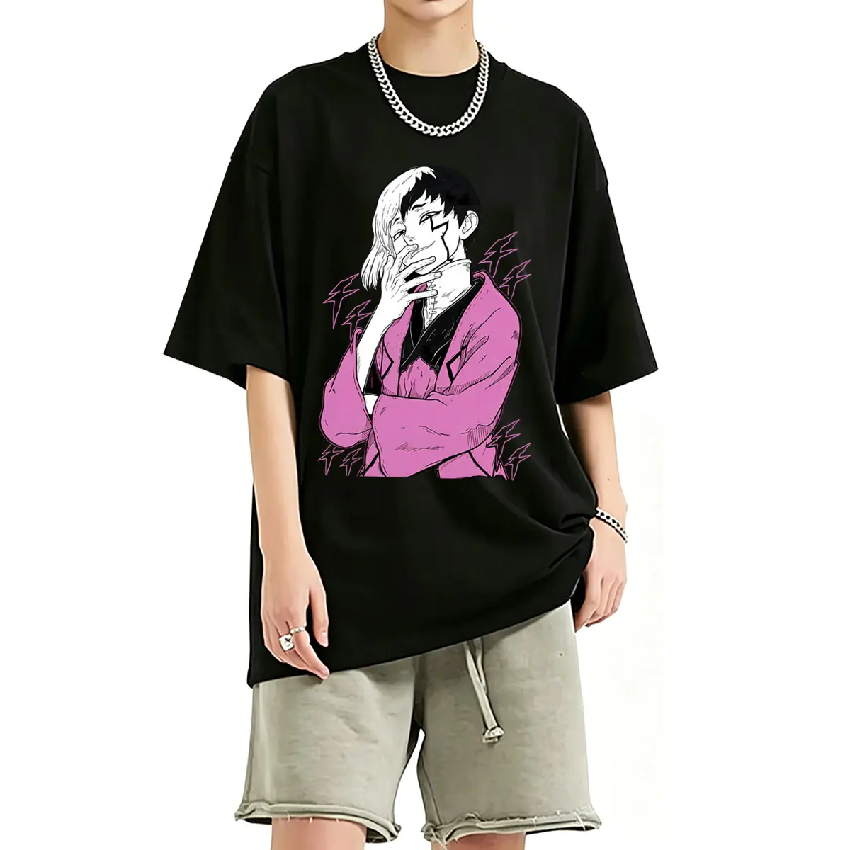 Anime Dr. Stone Asagiri Gen Graphic T Shirts Men Women Casual Fashion T-shirts Summer Unisex Manga High Quality Cotton Tshirt