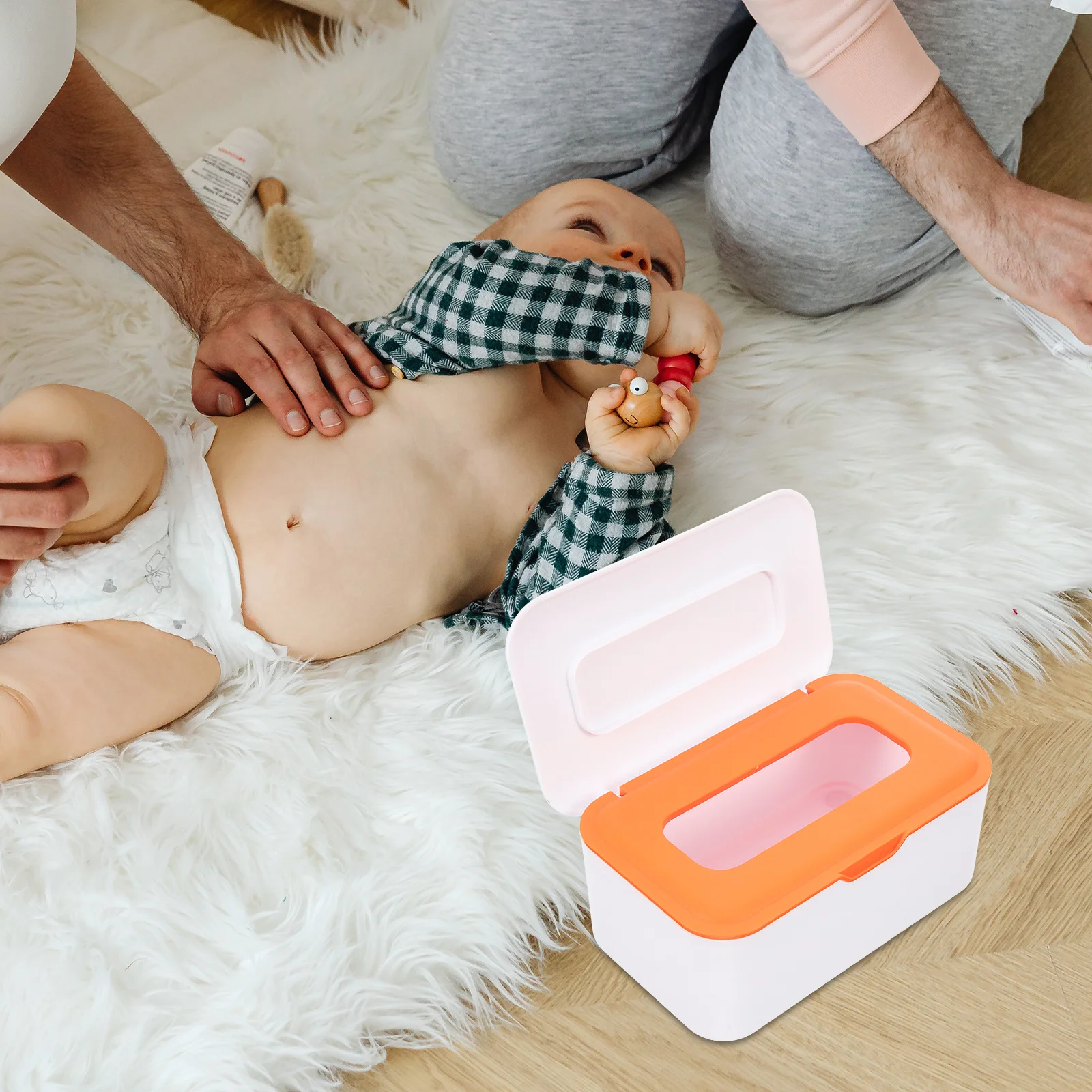 

Baby Wipes Case Durable Material Portable Reusable Storage Box for Stroller Crib Desktop Wet Tissue Holder Baby Wipes Dispenser