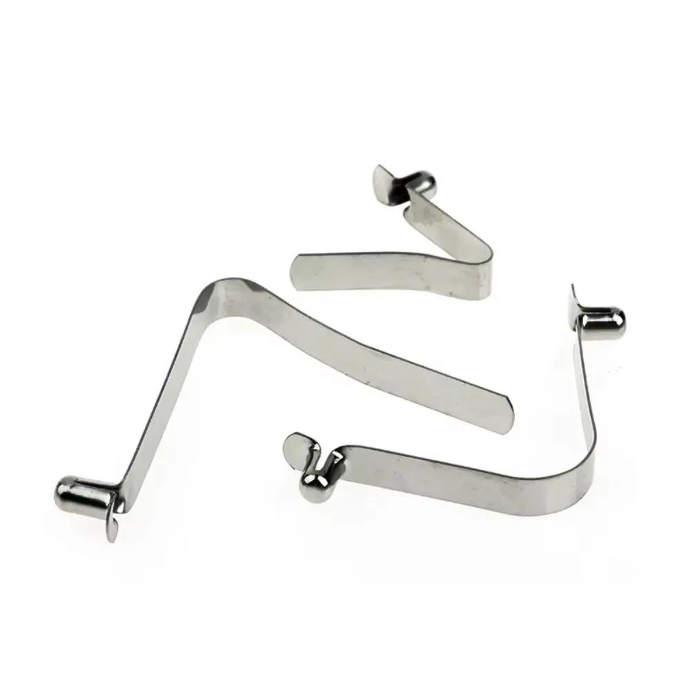 20Pcs 5mm Steel Spring Clip Nickel Plated Single Pin Tube Positioning Clip Silver Manganese Steel Snap Locking Clip
