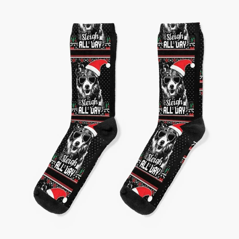 

Sleigh all Day Socks football winter thermal christmass gift sports stockings Socks For Man Women's