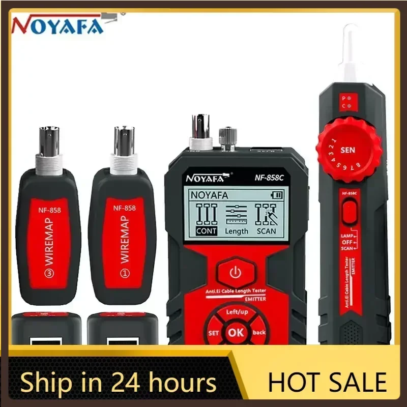 [100% NEW] NF-858C Network Cable Tester Multifunctional With VFL Function RJ11 RJ45 BNC POE Voltage Testing Trace Cable Line Loc