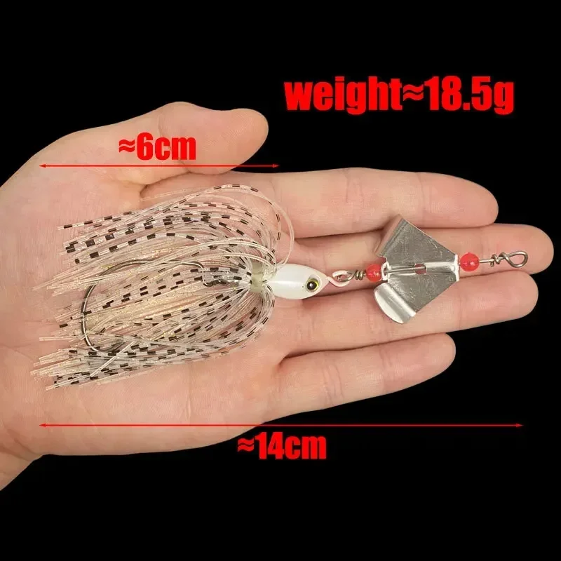 New Arrival Spinner Bait Fishing Lure Chatter Bait Dancer Buzzbait for Bass Pike Jigs 2 Blades Spoon Lead Head Pike Bait