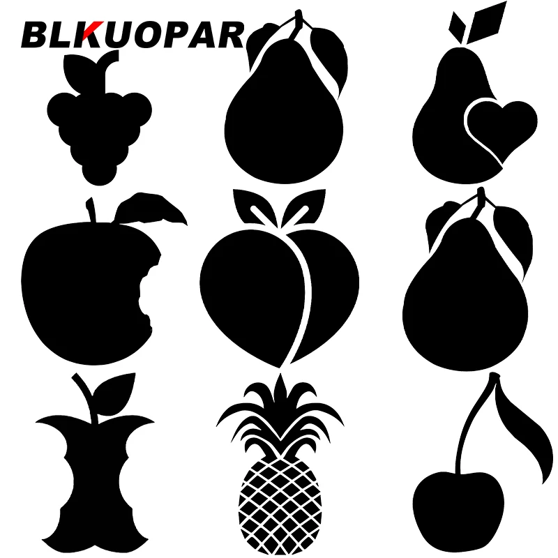 

BLKUOPAR for Apple Car Stickers Simple Funny Decals Car Assessoires Campervan Refrigerator Waterproof Sunscreen Funny Decor