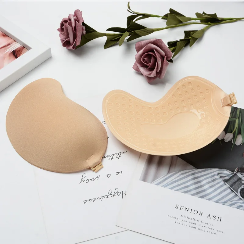 2022 Mango Silicone Breast Patch See Through Bikini Swimwear Lift Nude Self Adhesive Bra Nude Color Invisible Strapless Bra Pad