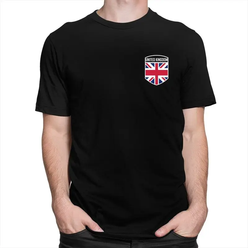 Custom British UK United Kingdom Flag T Shirts Men 100% Cotton Tee Tops Tshirts Short Sleeve Fashion T-shirt