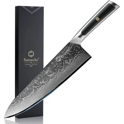 Sunnecko Damascus Chef's Knife 8