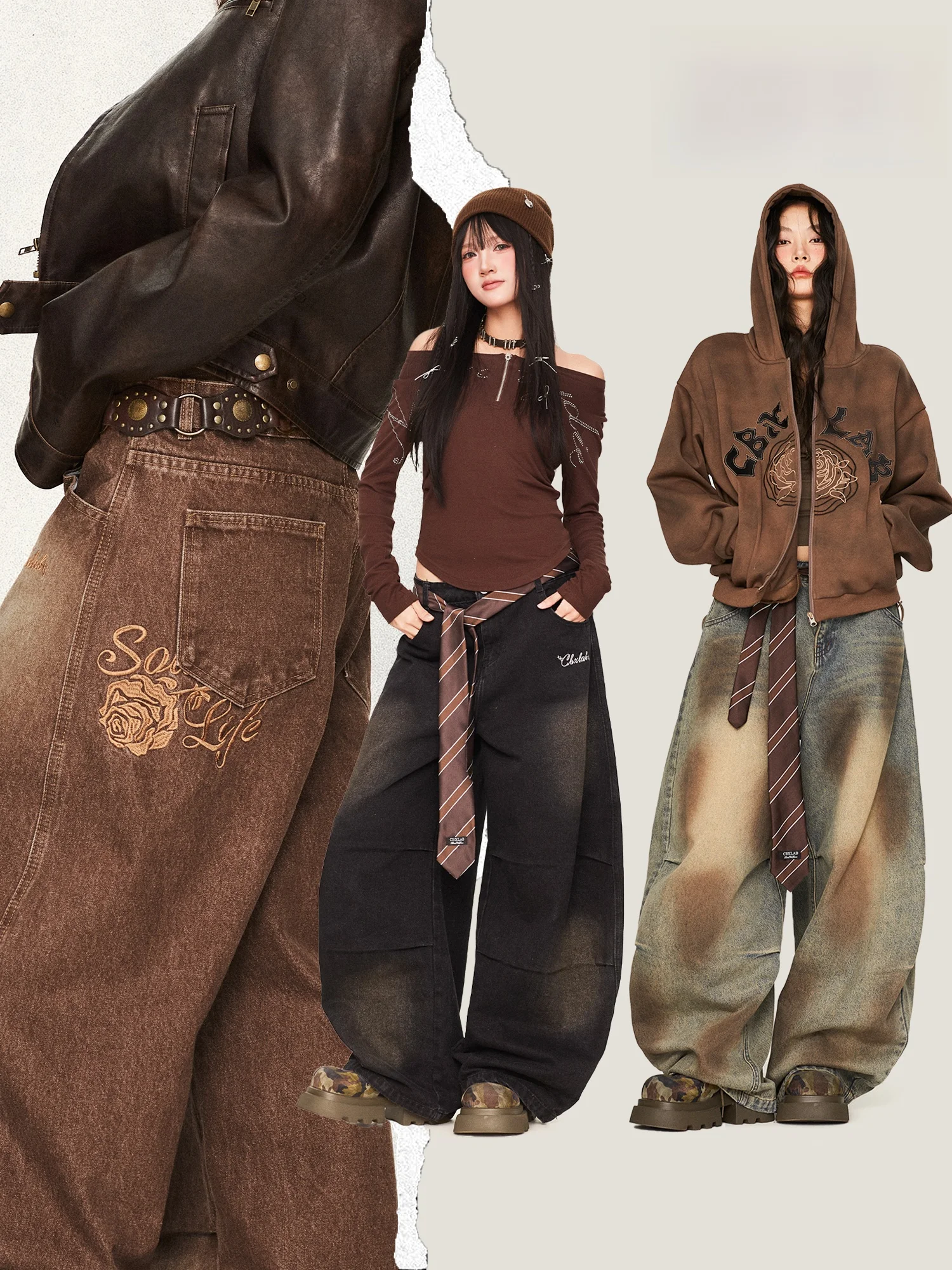 

Джинсы CBXLAB American Sle Casual: модные, для уличных танцев, в стиле Caramel Merald Rustic Old Money, джинсовые брюки для миллениалов и стильных девушек