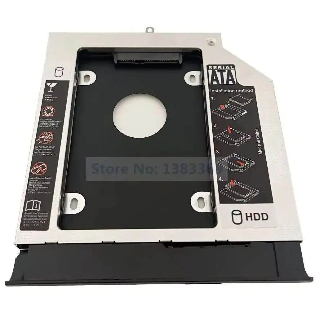 adaptador-de-suporte-para-2º-disco-rigido-hdd-de-25-polegadas-com-tampa-frontal-e-gancho-traseiro-para-baia-Optica-lenovo-ideapad-110-14isk-110-14ikb