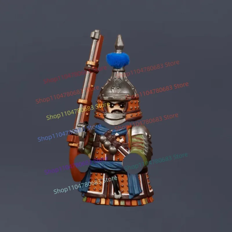 

Строительные блоки MOC, древний воин, мини-фигурка, сборная модель, дисплей, коллекционный аниме, аксессуар с героями мультфильмов, игрушка в подарок