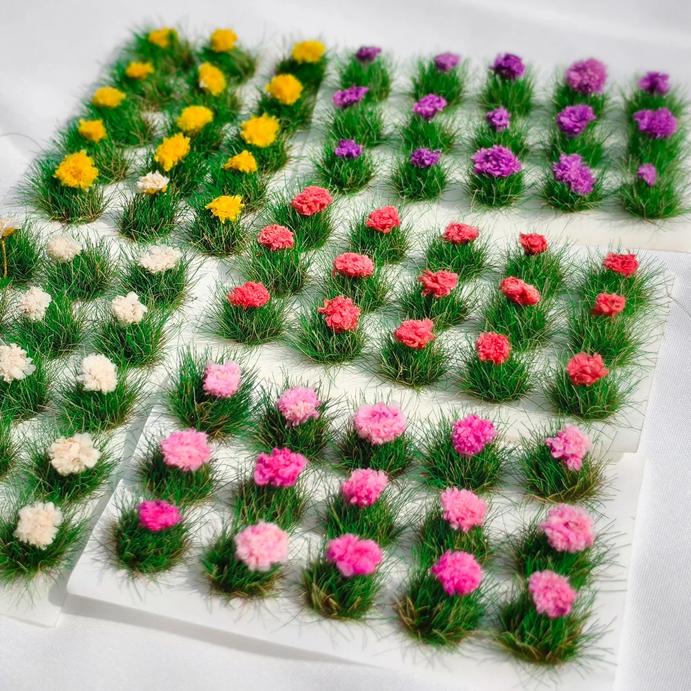 Sztuczny miniaturowy kwiatowy grządka do modeli kolejowych Ho N / krajobrazu w piaskownicy / tworzenia modeli DIY / dioramy / rękodzieła / dekoracji domu