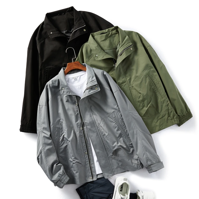 

Sleeveless Men's Casual Fashion Jacket Autumn Winter Loose Fit Workwear Stand Collar Zipper Closure Outerwear Standard Size