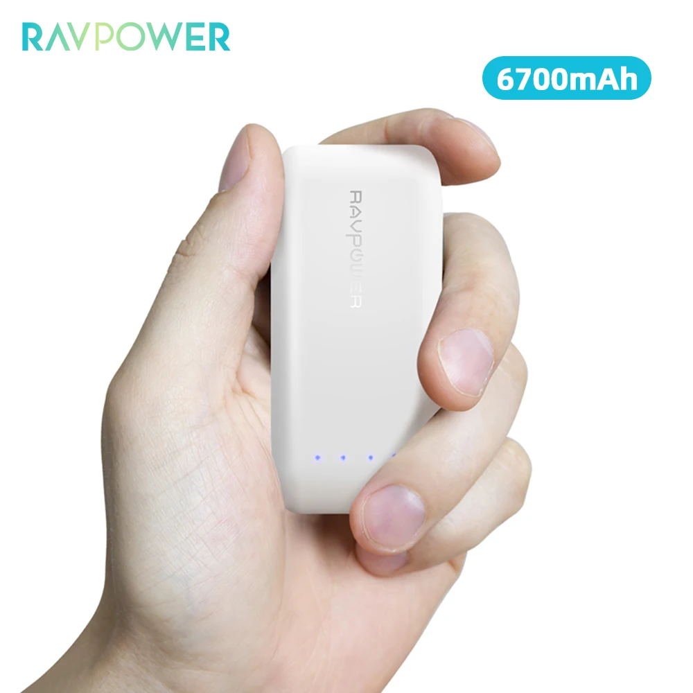 RAVPower Mini Power bank 6700mAh chargeur Portable charge rapide 6700mAh Poverbank externe pour iPhone Huawei Xiaomi