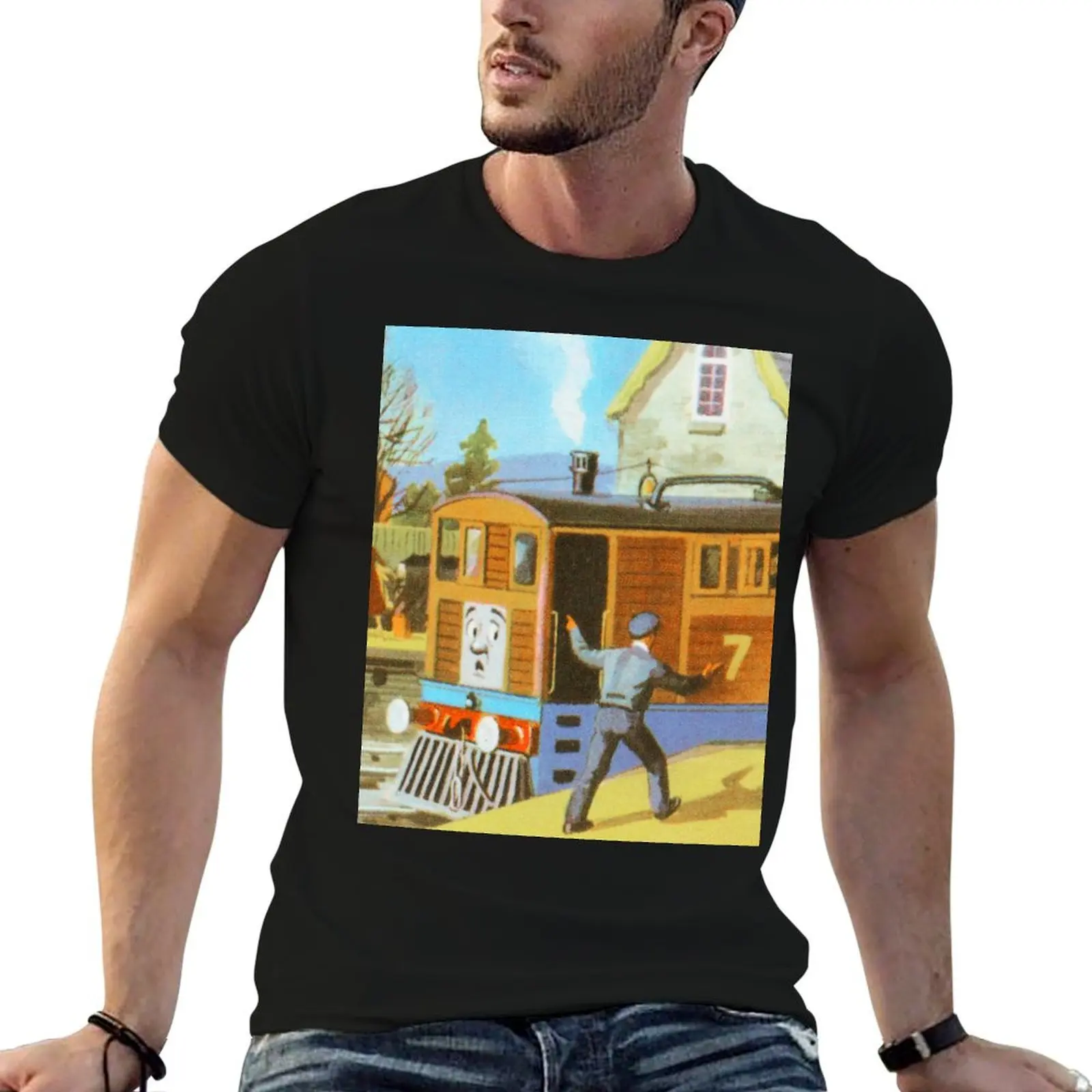 The Eight Famous Engines: Double Header from The Railway Series T-Shirt Work Outdoor T-Shirt for Men
