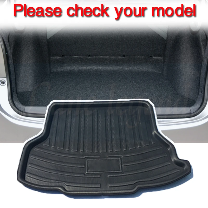 Accessories For Honda CITY 2015-2022 Car Rear Trunk Liner Cargo Boot Mat Floor Tray Mud Kick Protector Carpet